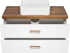 Brevita Тумба с раковиной Krona 100 белая – фотография-3